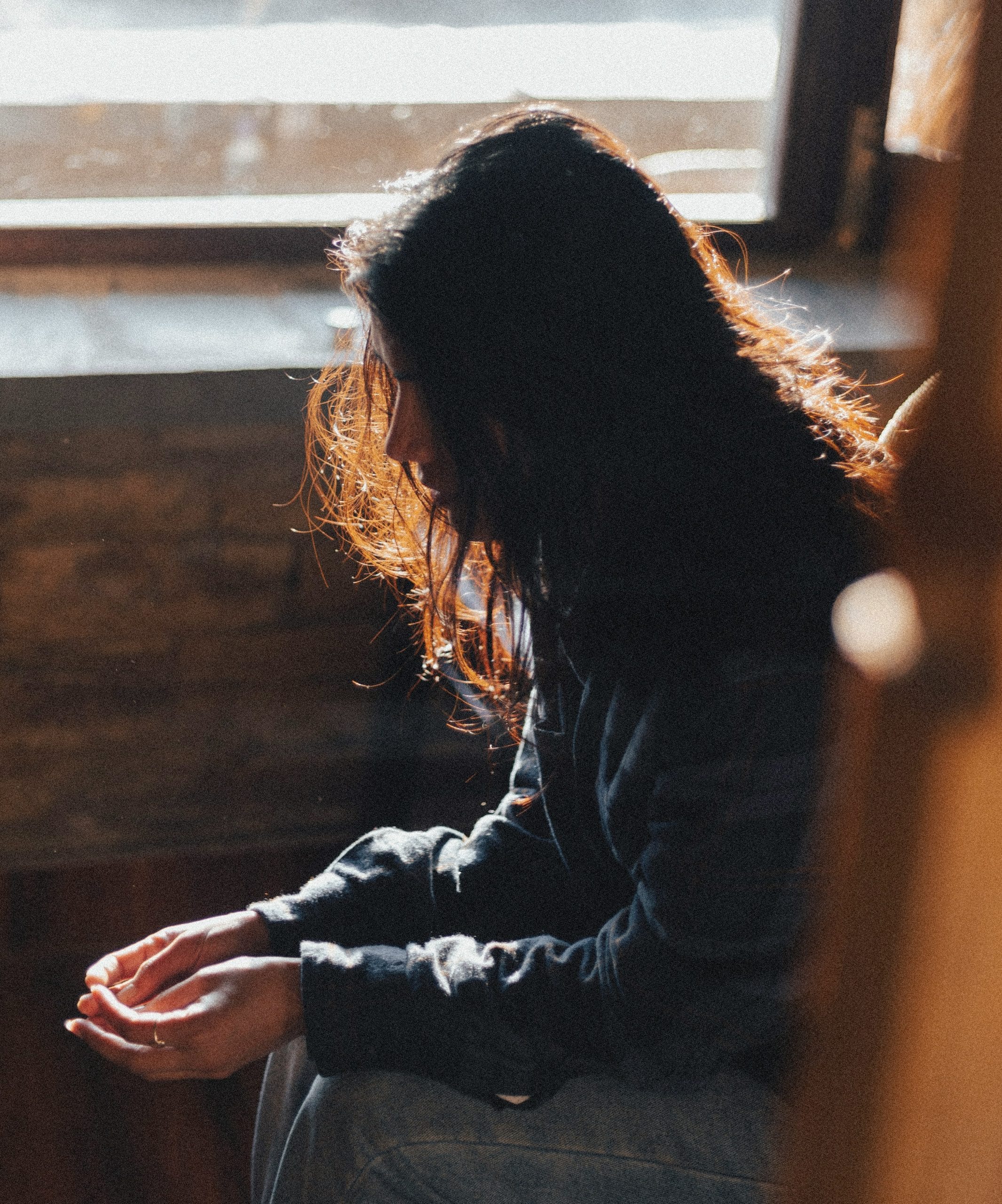 Woman thinking through decision